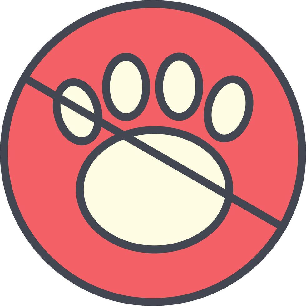 No Pets Vector Icon