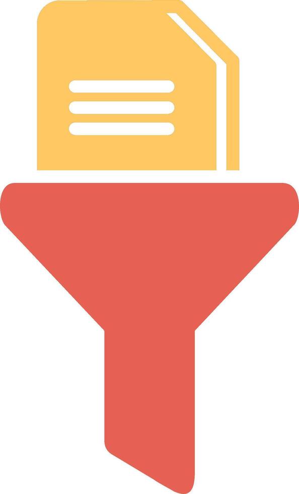 Filtering Document Vector Icon
