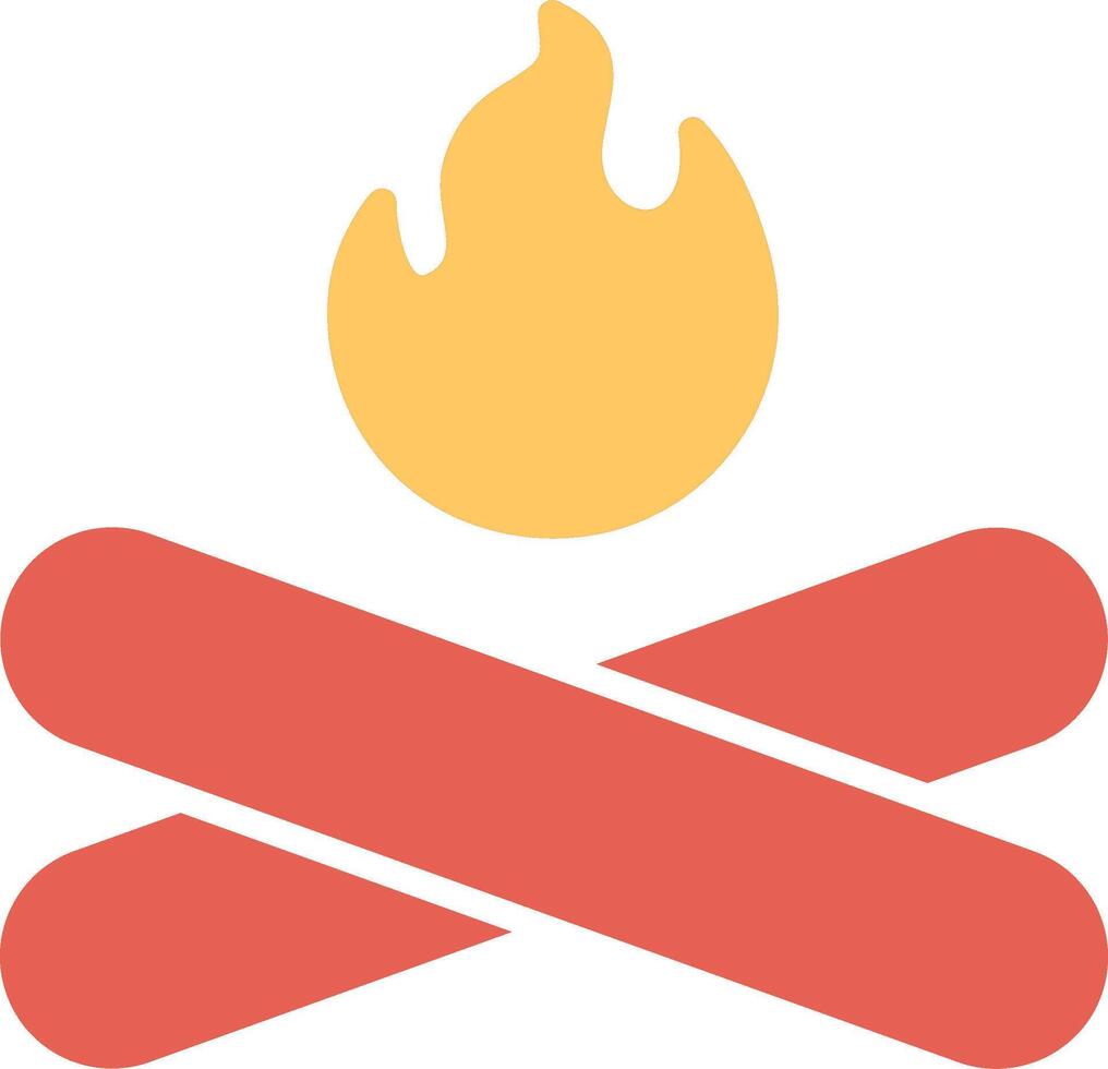 Camp Fire Vector Icon