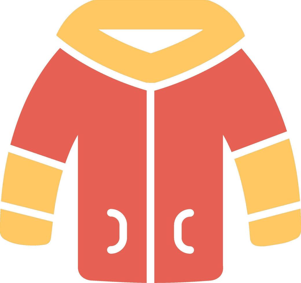 icono de vector de chaqueta de invierno