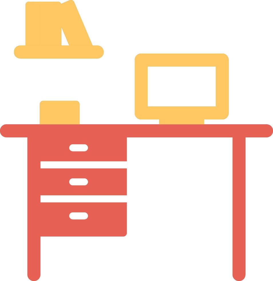 Office Desk Vector Icon