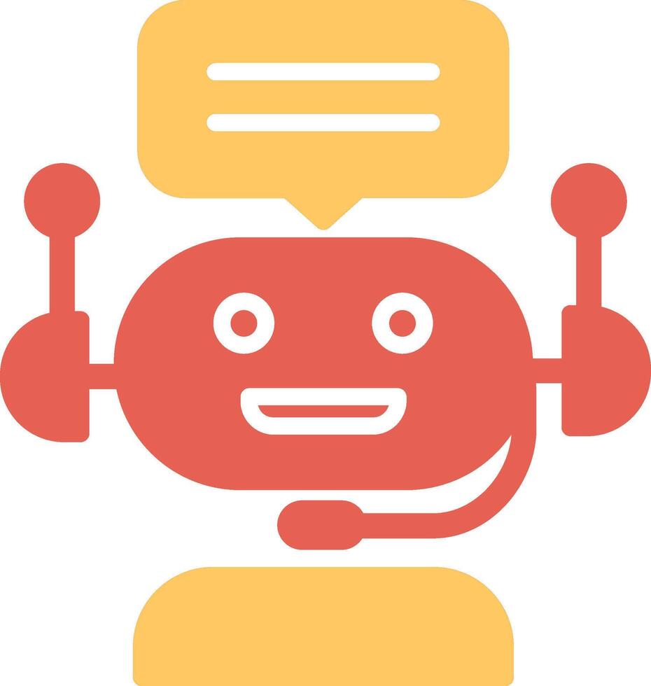 icono de vector de bot de chat