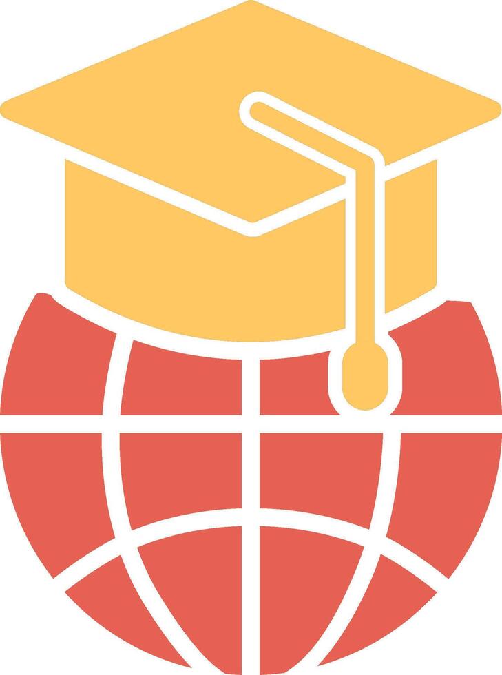 icono de vector de educación global