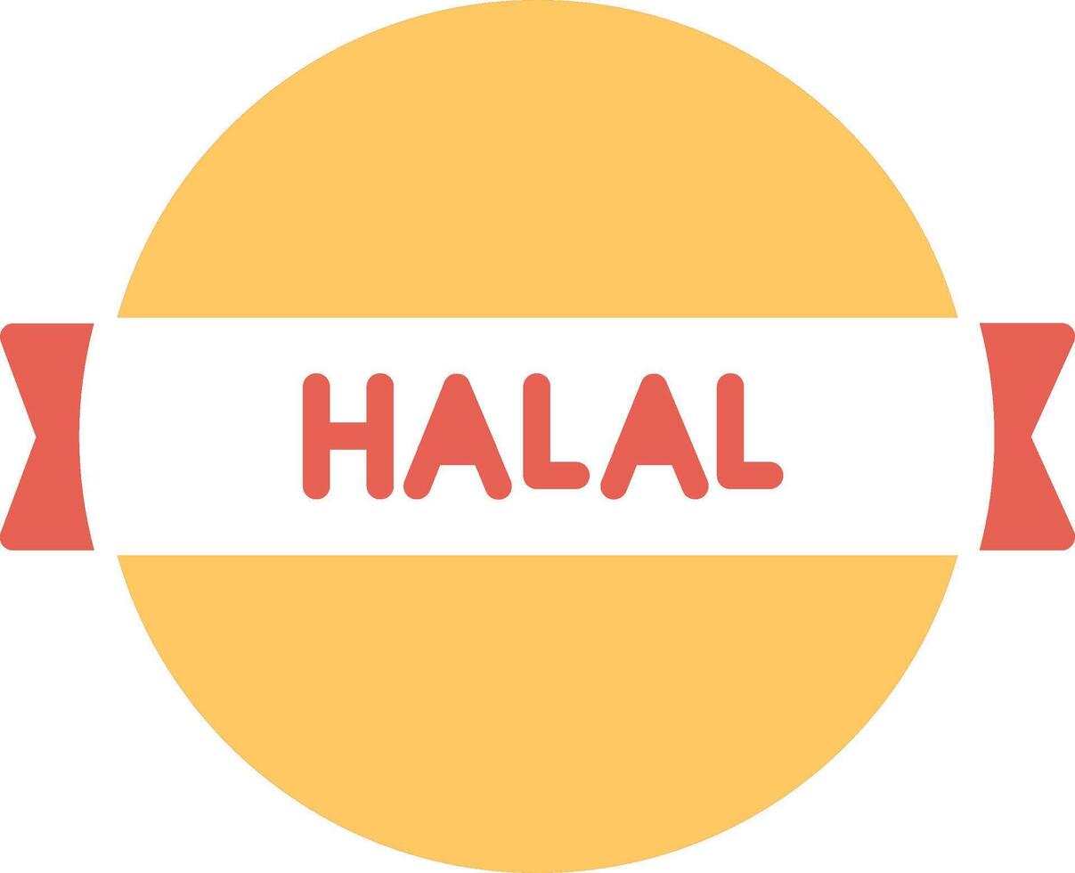 Halal Sticker Vector Icon