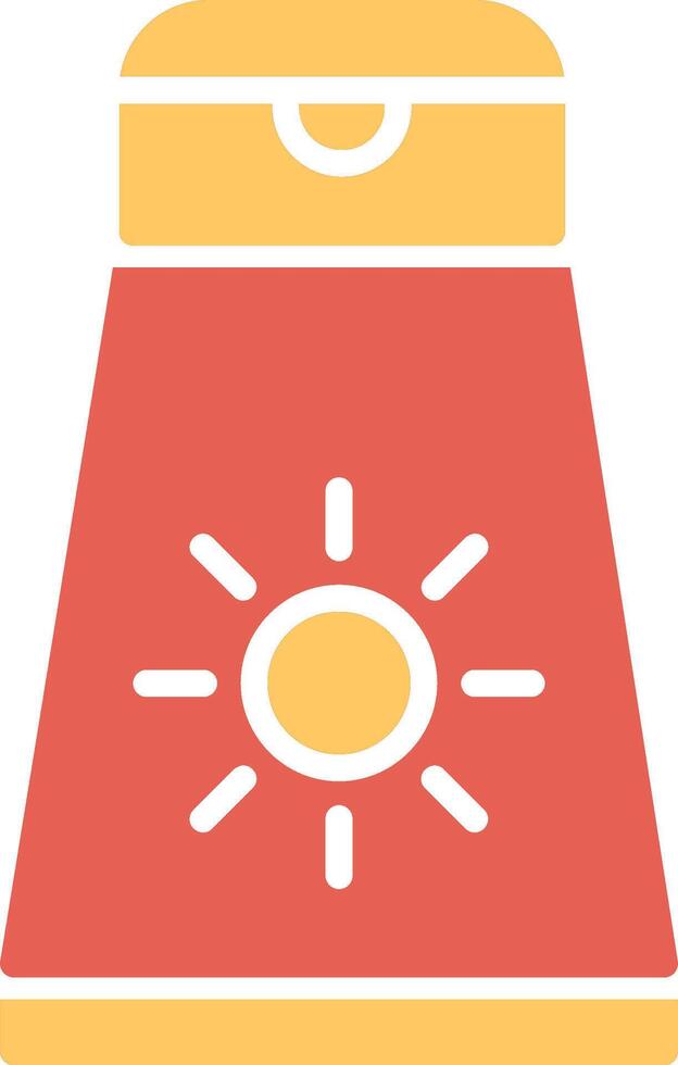 icono de vector de crema solar