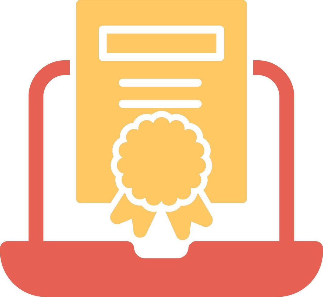 Online Certificate Vector Icon