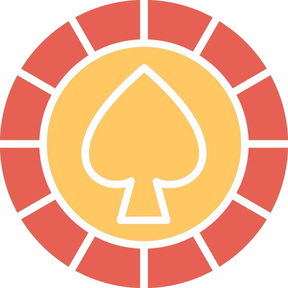 Spade Chip Vector Icon