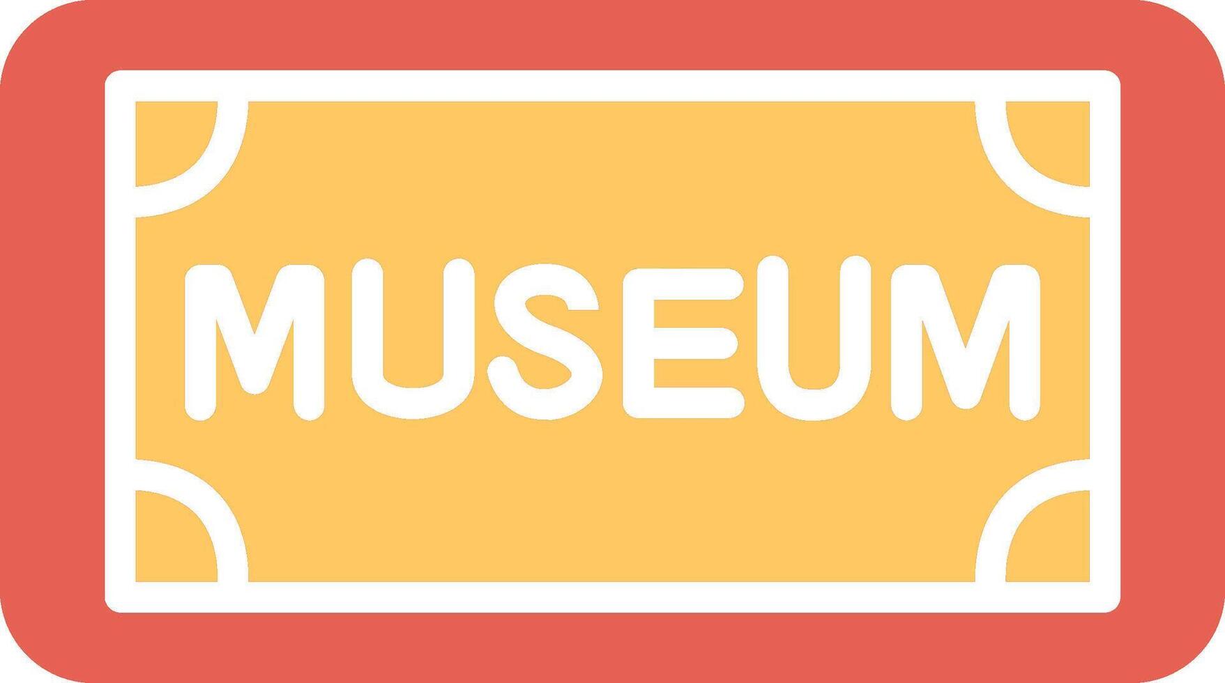 icono de vector de etiqueta de museo