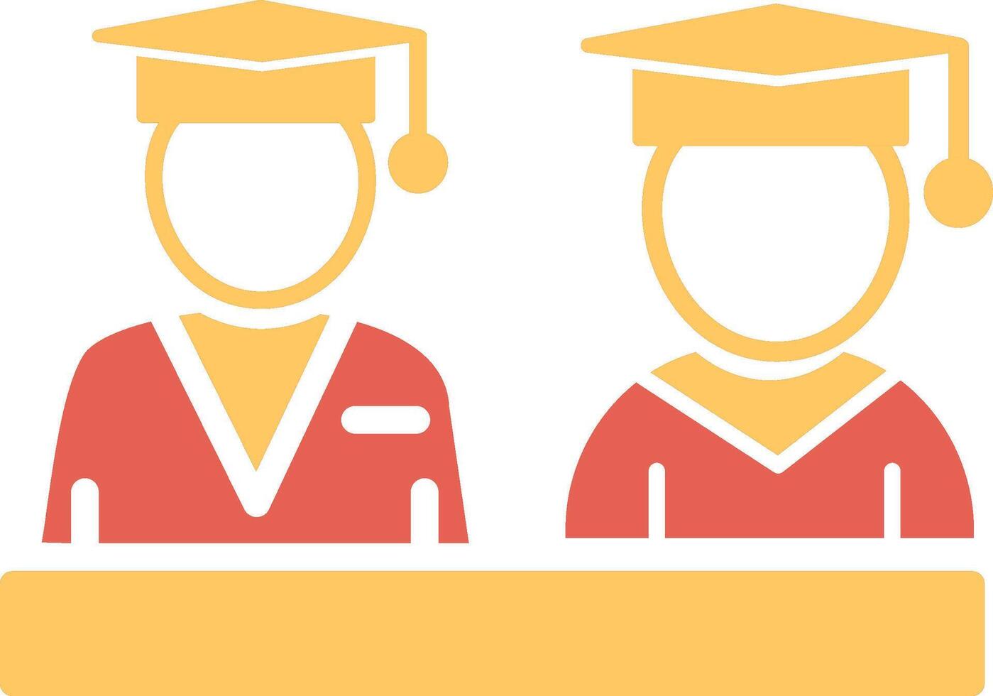 Students Sitting Vector Icon