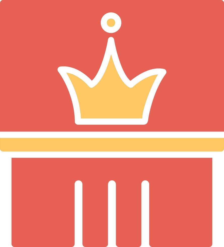 icono de vector de exhibición de corona