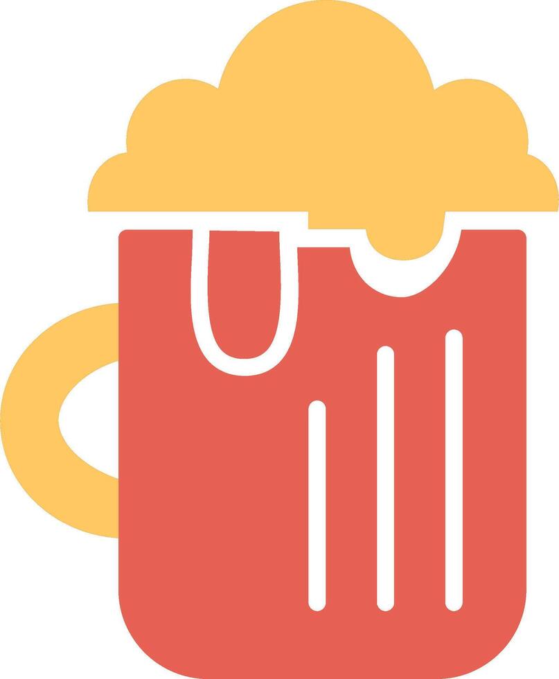 medio litro de cerveza yo vector icono