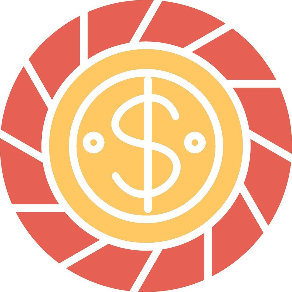 Dollar Chip Vector Icon