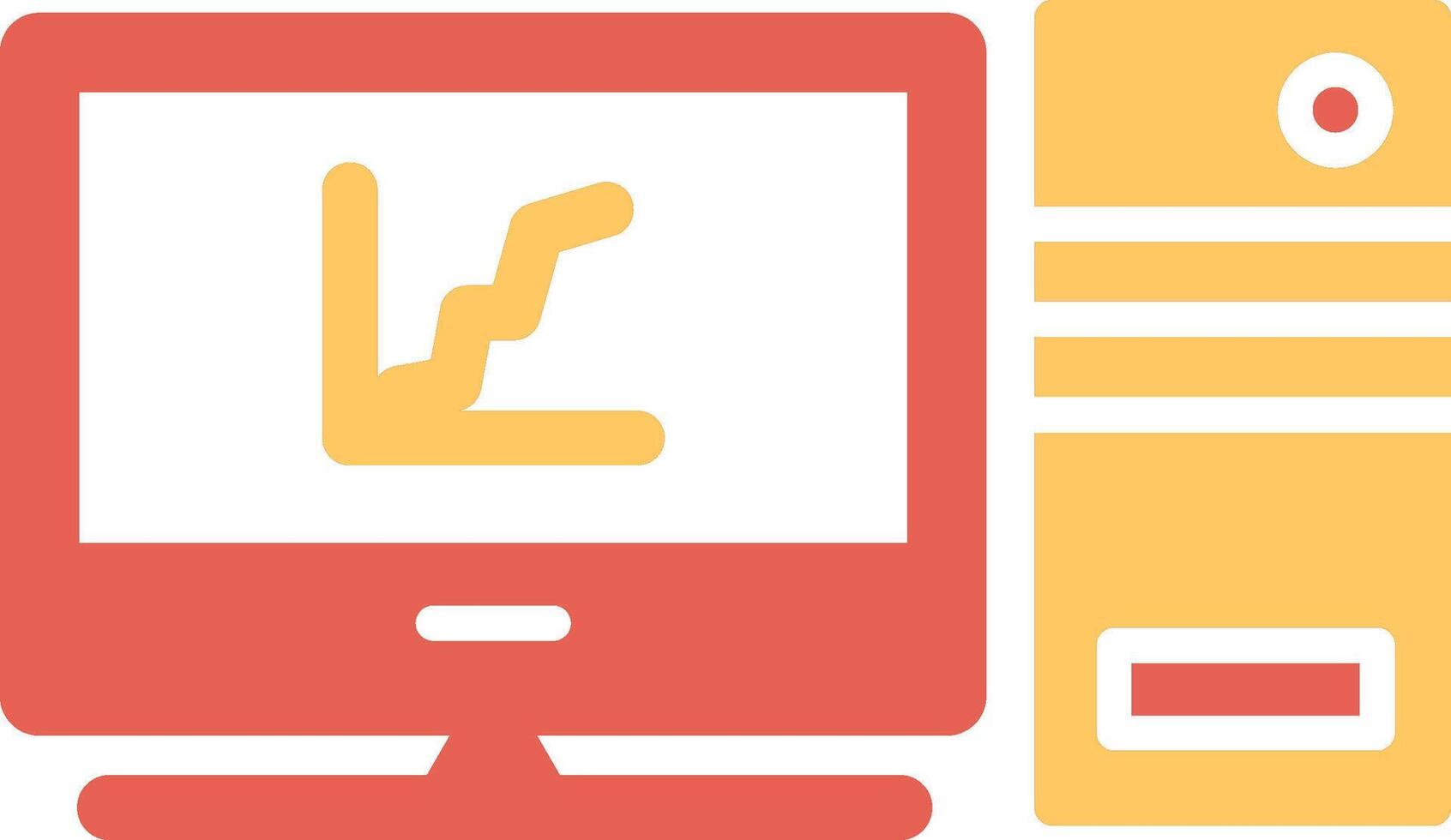 Graph Line Screen Vector Icon