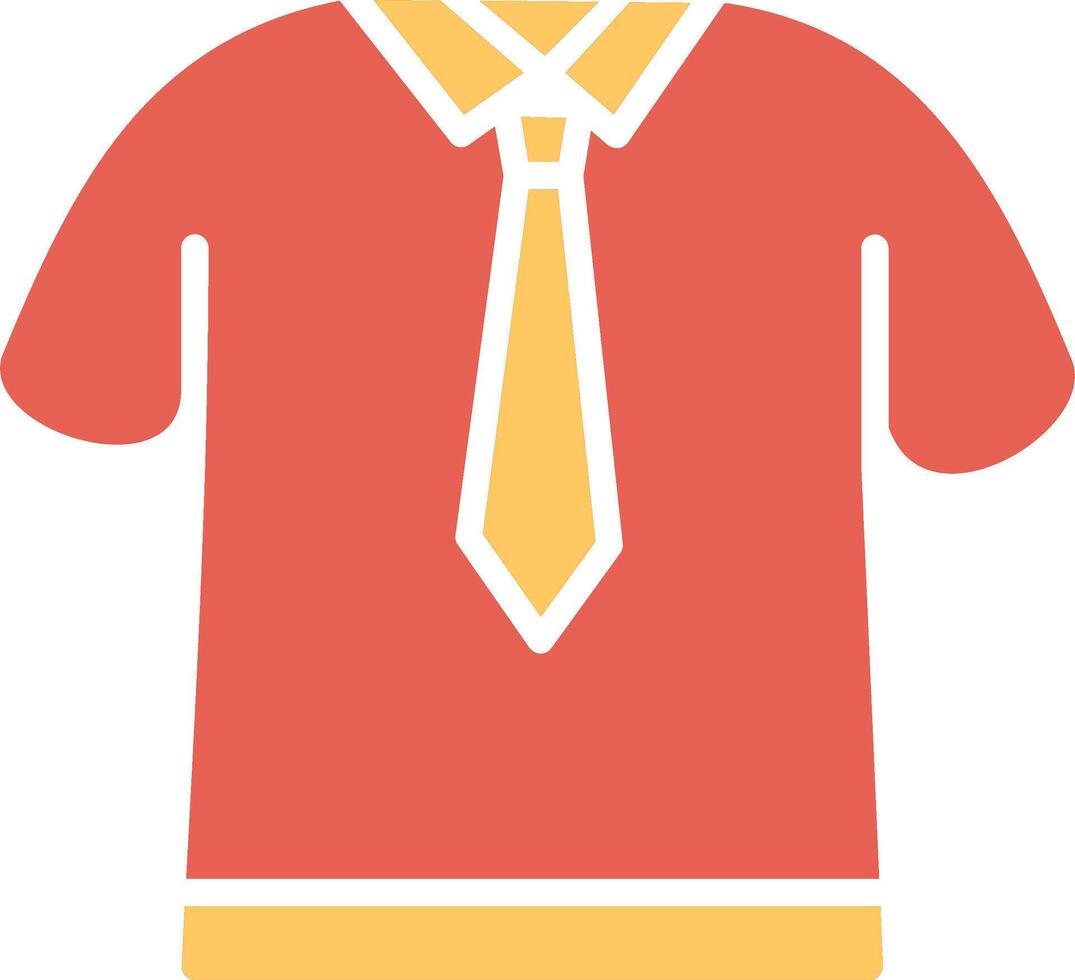 icono de vector de camisa y corbata