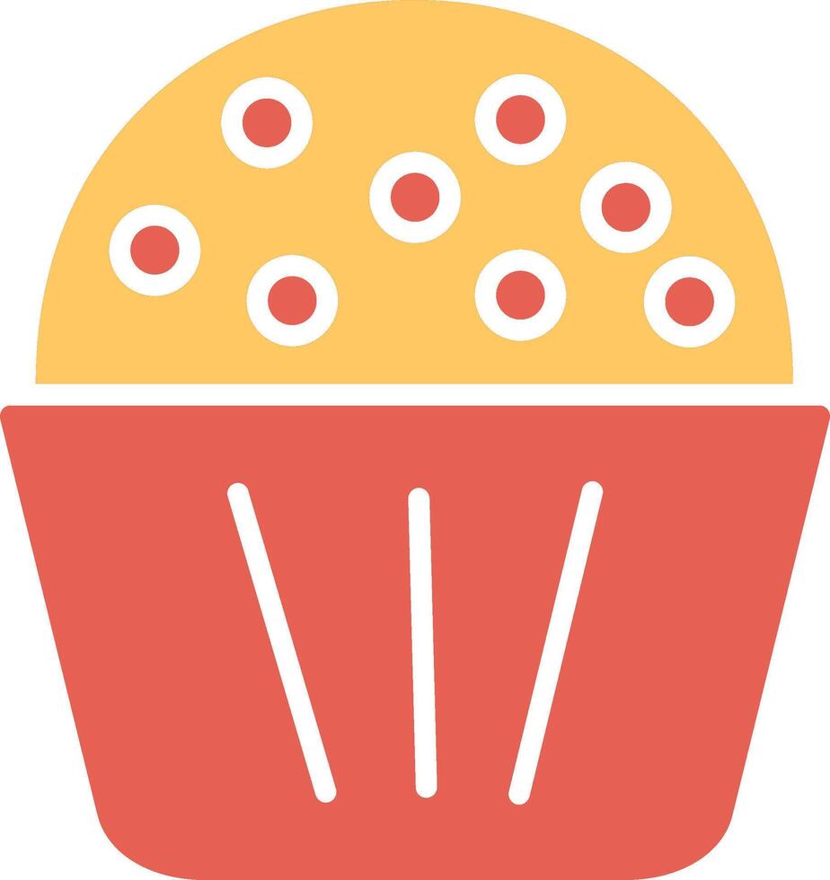 icono de vector de muffin de chocolate