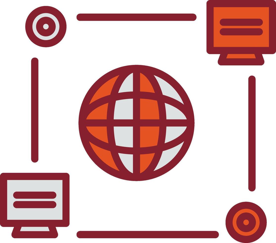 Computer Connection Vector Icon