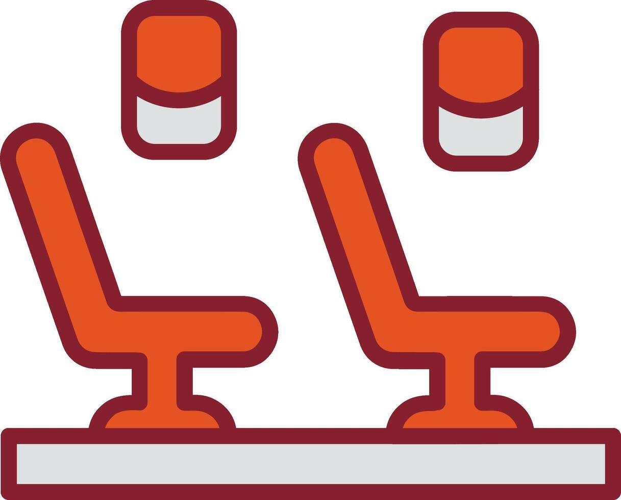 Seats in Plane Vector Icon