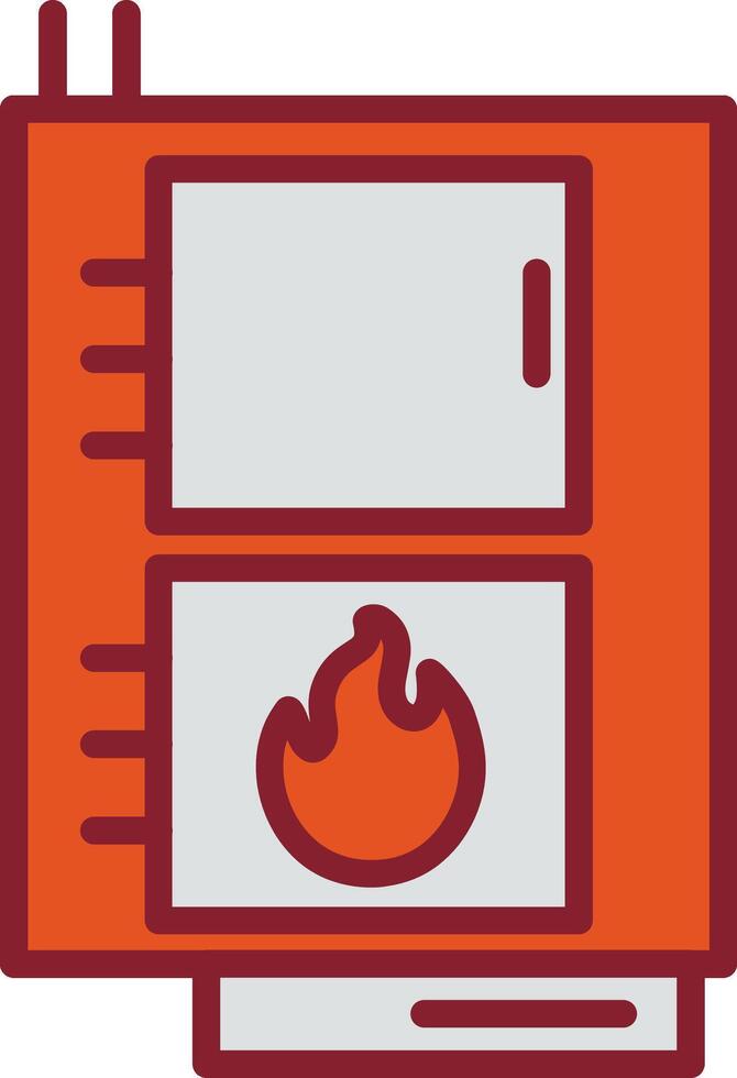 Solid Fuel Boiler Vector Icon