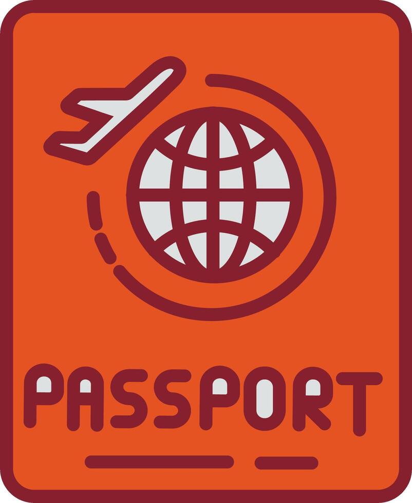 icono de vector de pasaporte