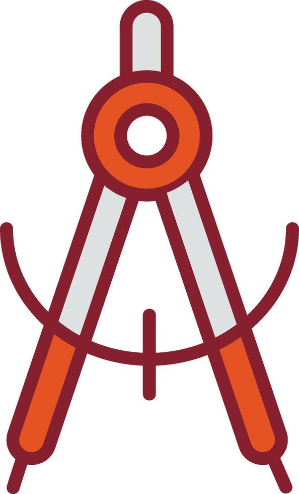 Geometrical Compass Vector Icon