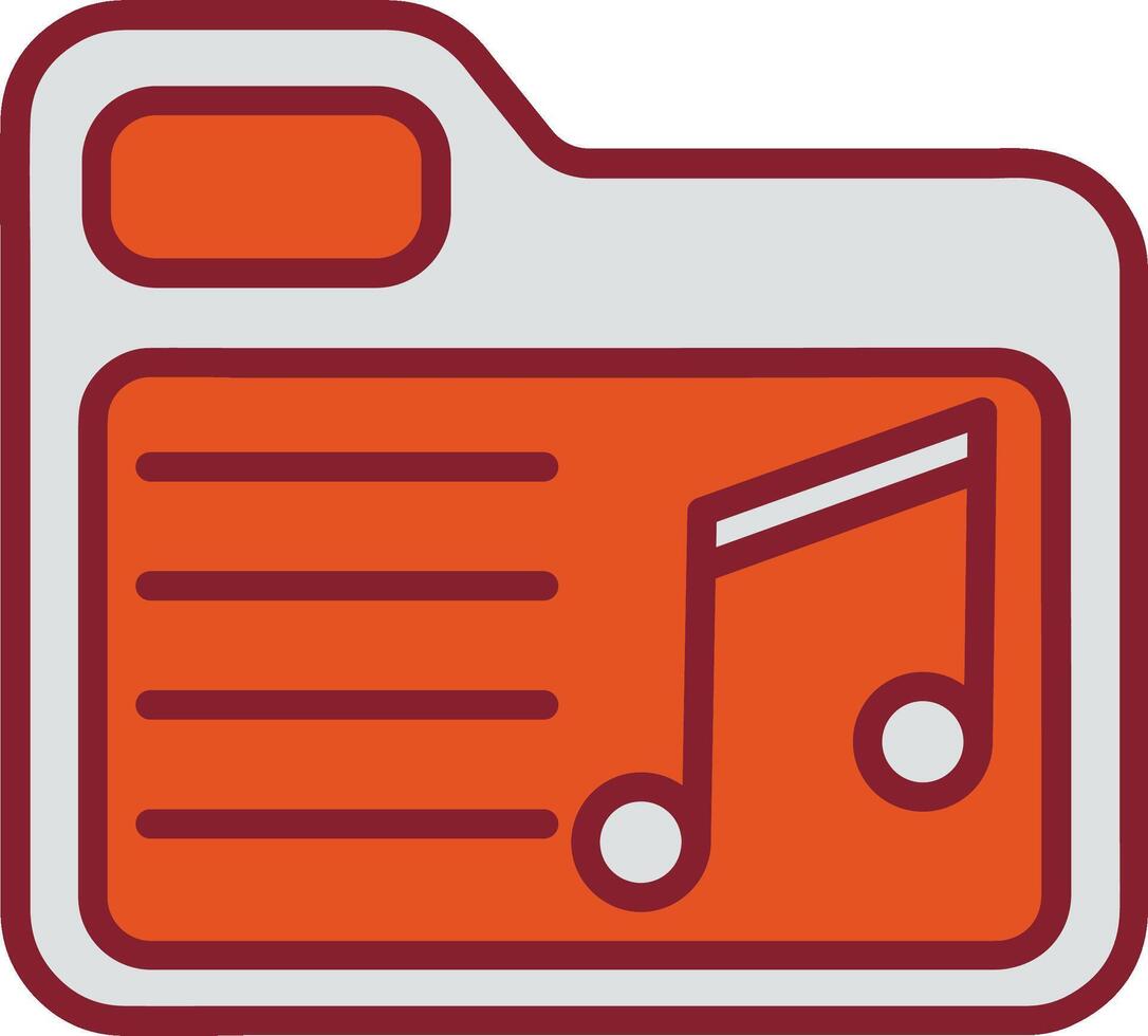 Music Folder Vector Icon