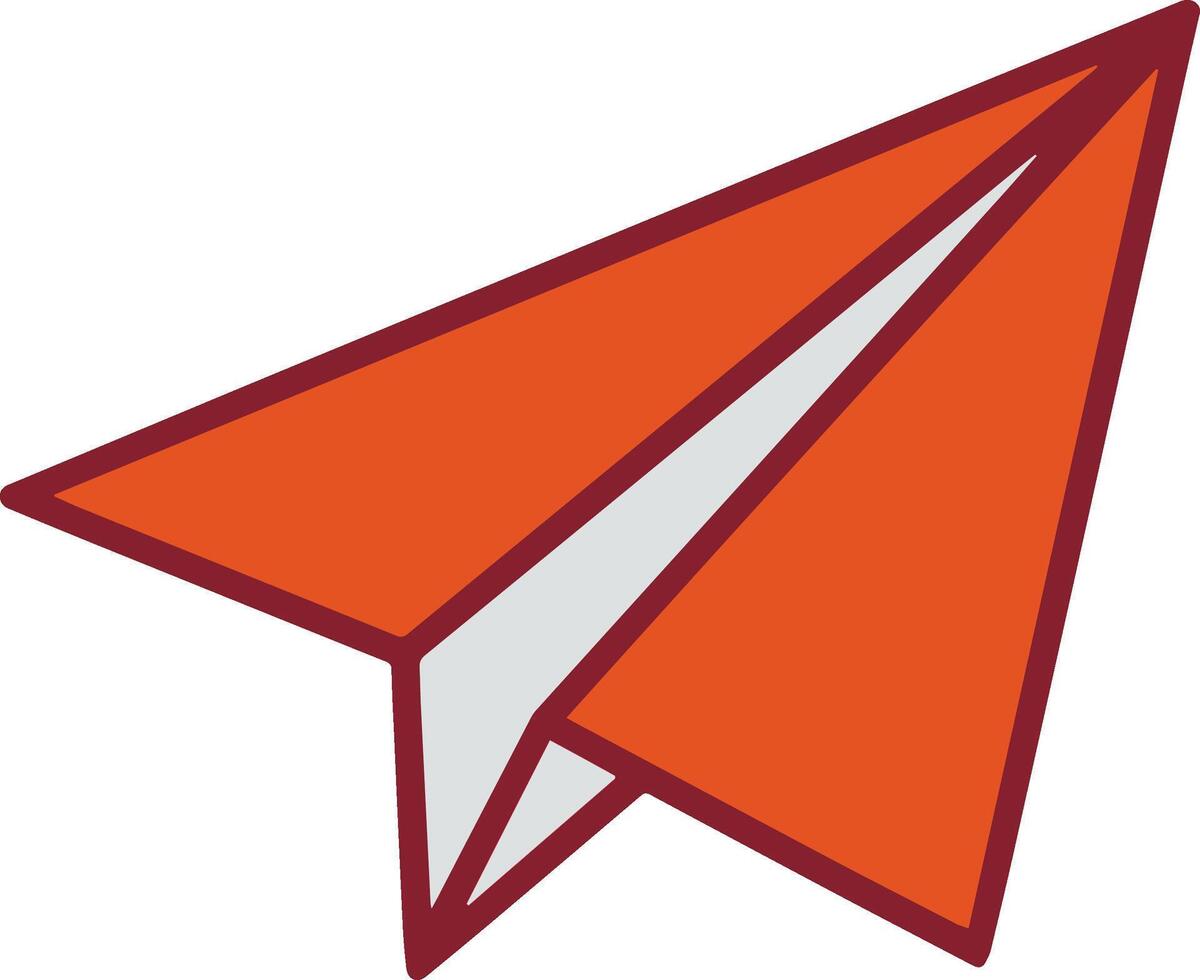 icono de vector de avión de papel