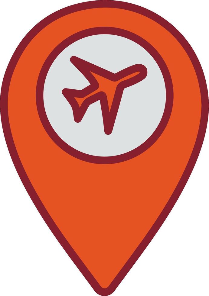 Airport Location Vector Icon