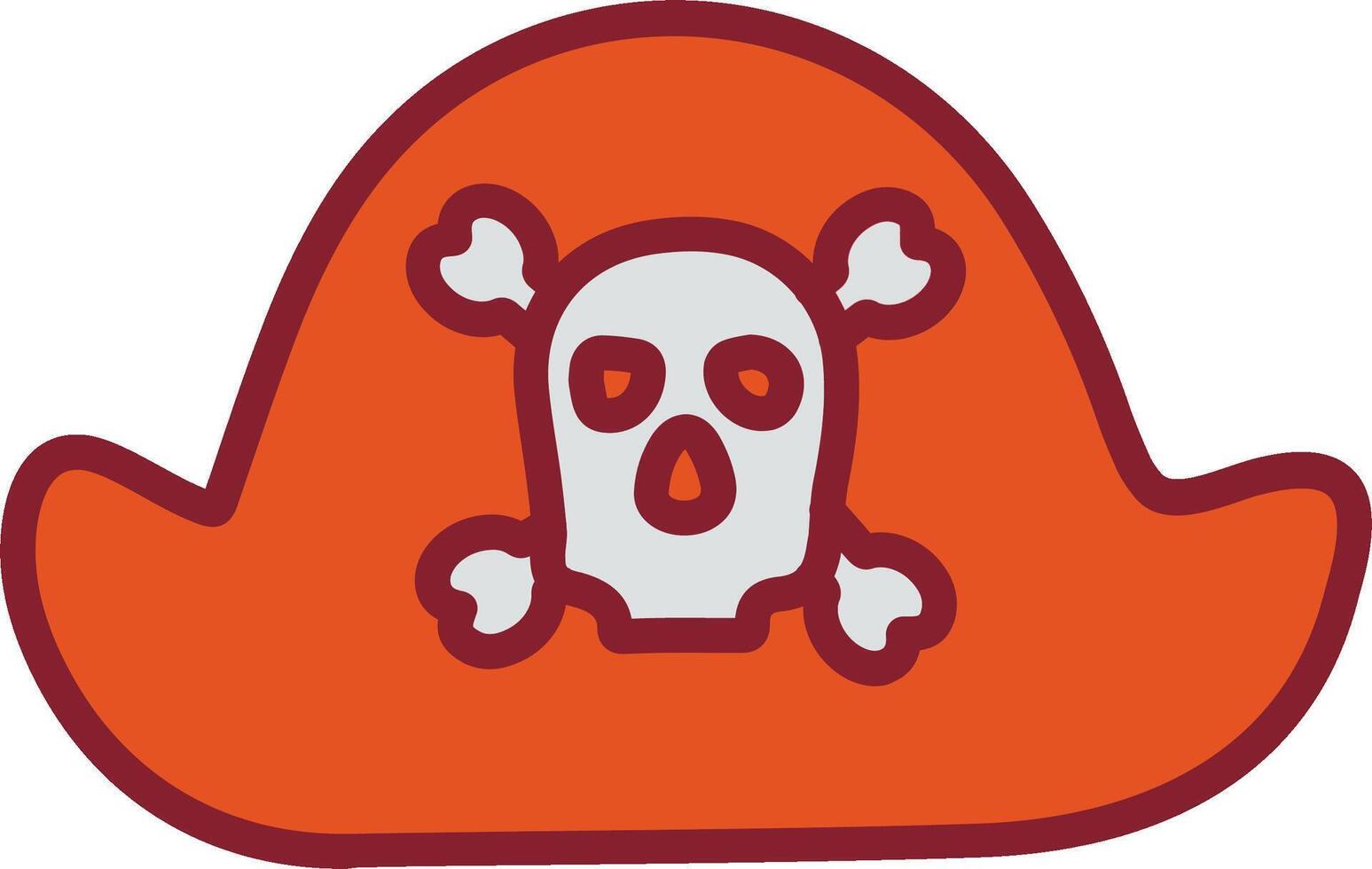 pirata en icono de vector de sombrero