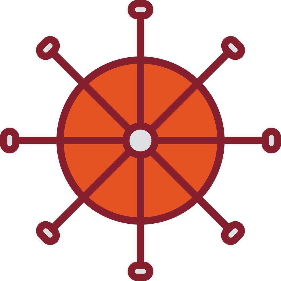 Ship Wheel Vector Icon