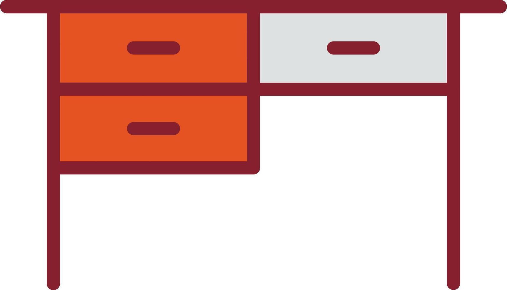 Table with Drawers II Vector Icon