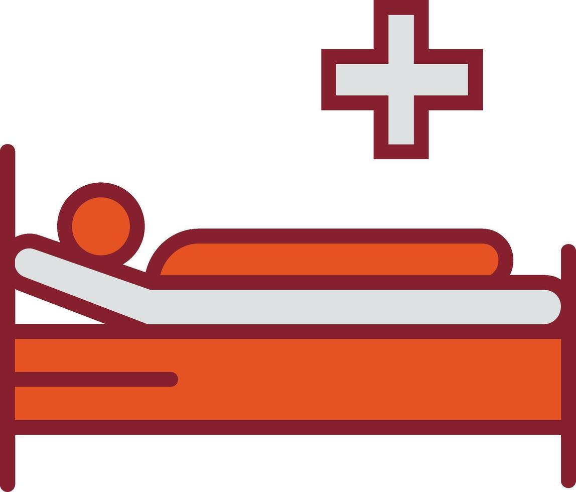Patient Bed Vector Icon