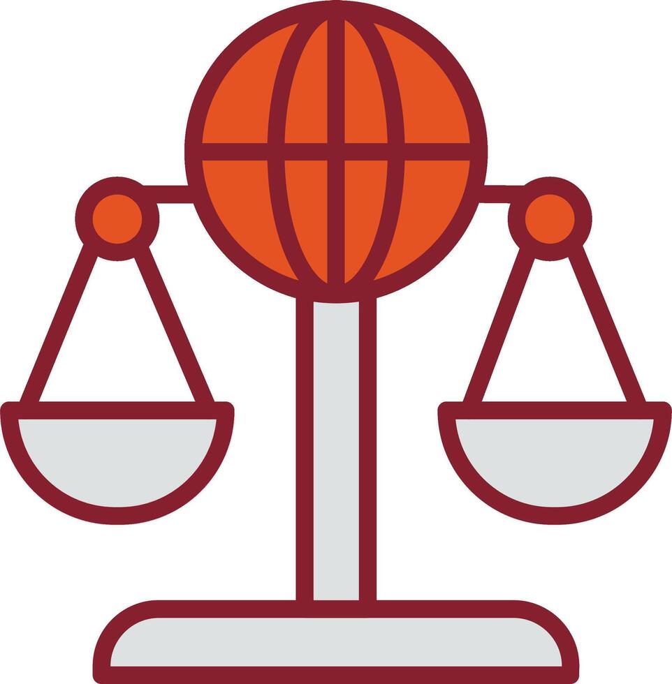 icono de vector de derecho internacional