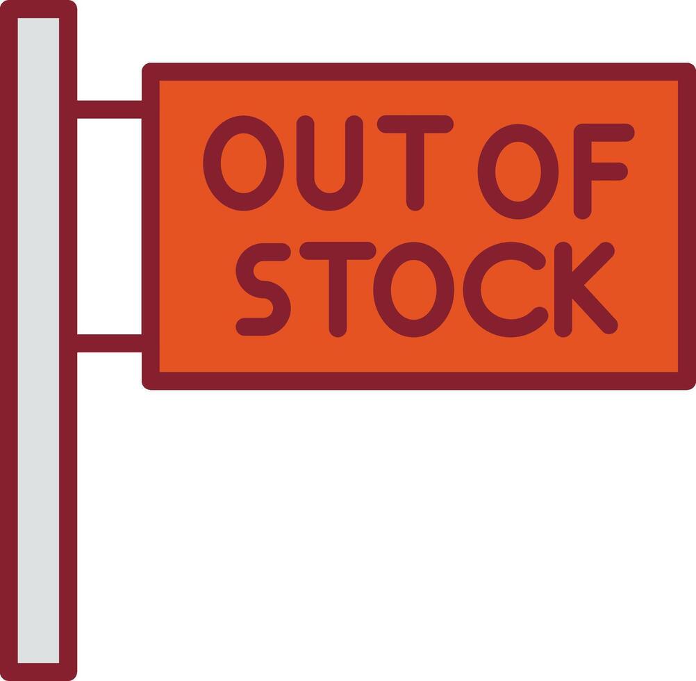 fuera de stock vector icono