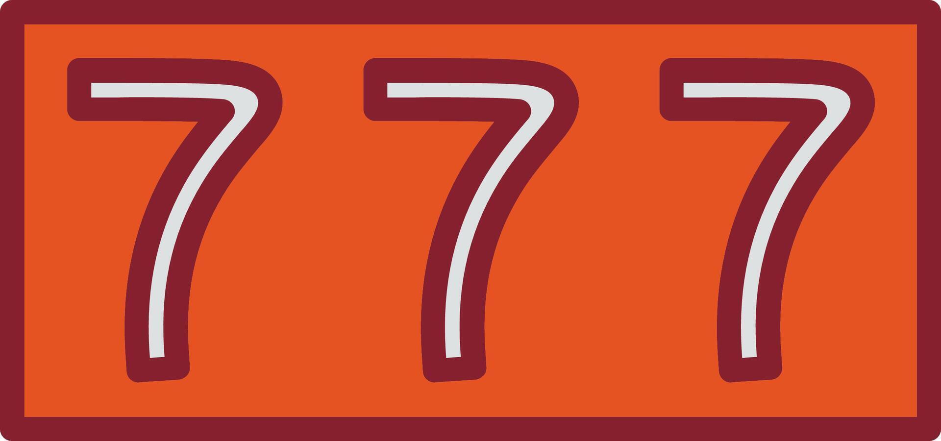 Triple Sevens Vector Icon