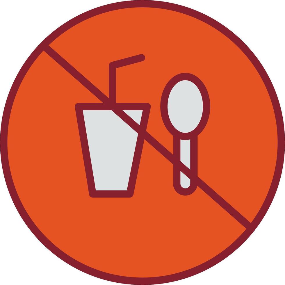 No Food or Drinks Vector Icon