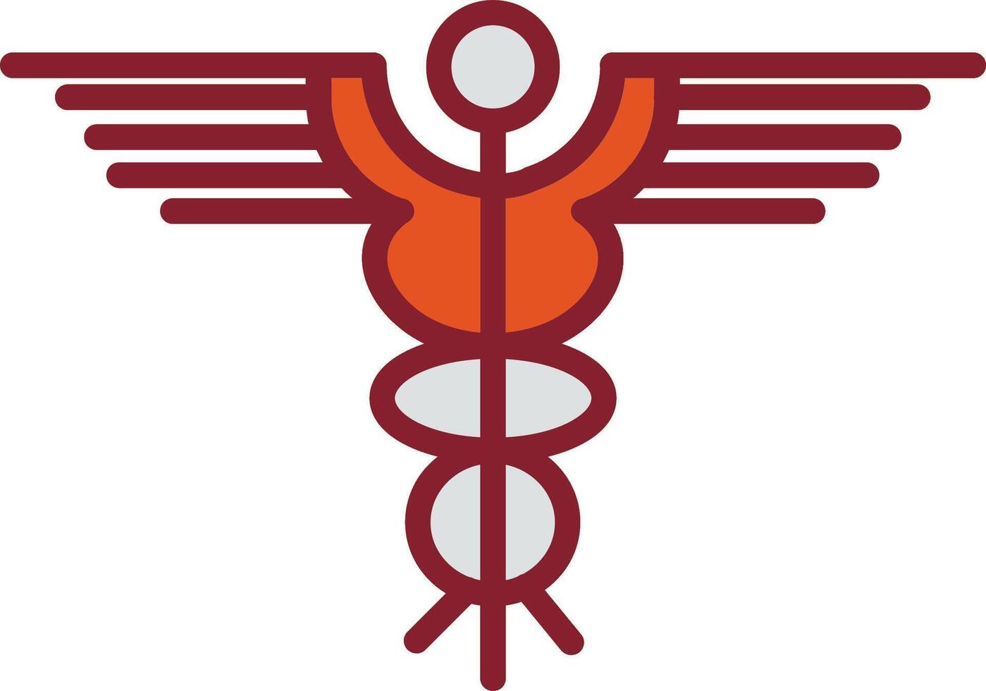 icono de vector de caduceo