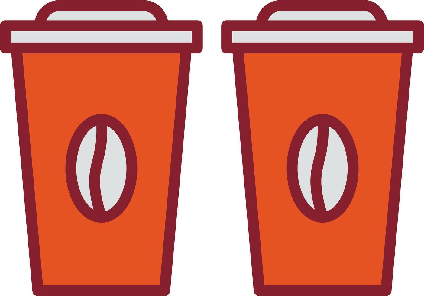 Two Coffees Vector Icon