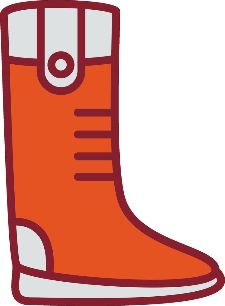 icono de vector de botas largas