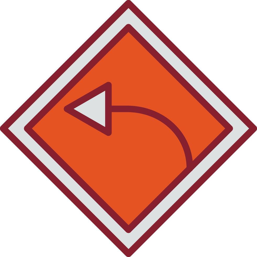 Left Turn Vector Icon