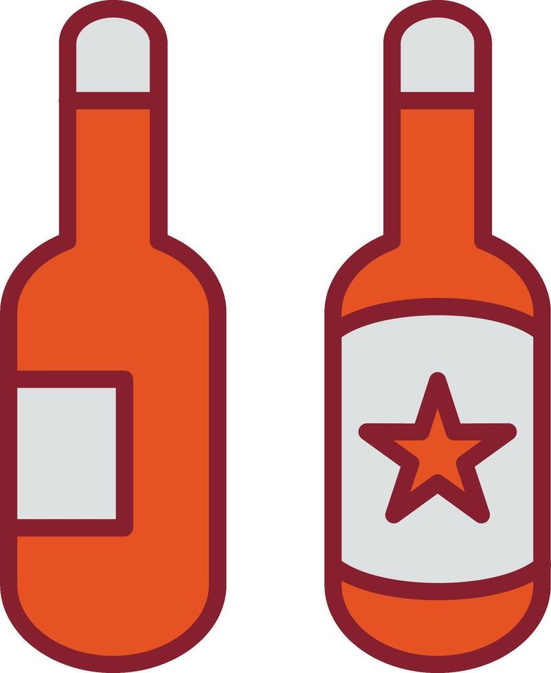 icono de vector de botellas de cerveza