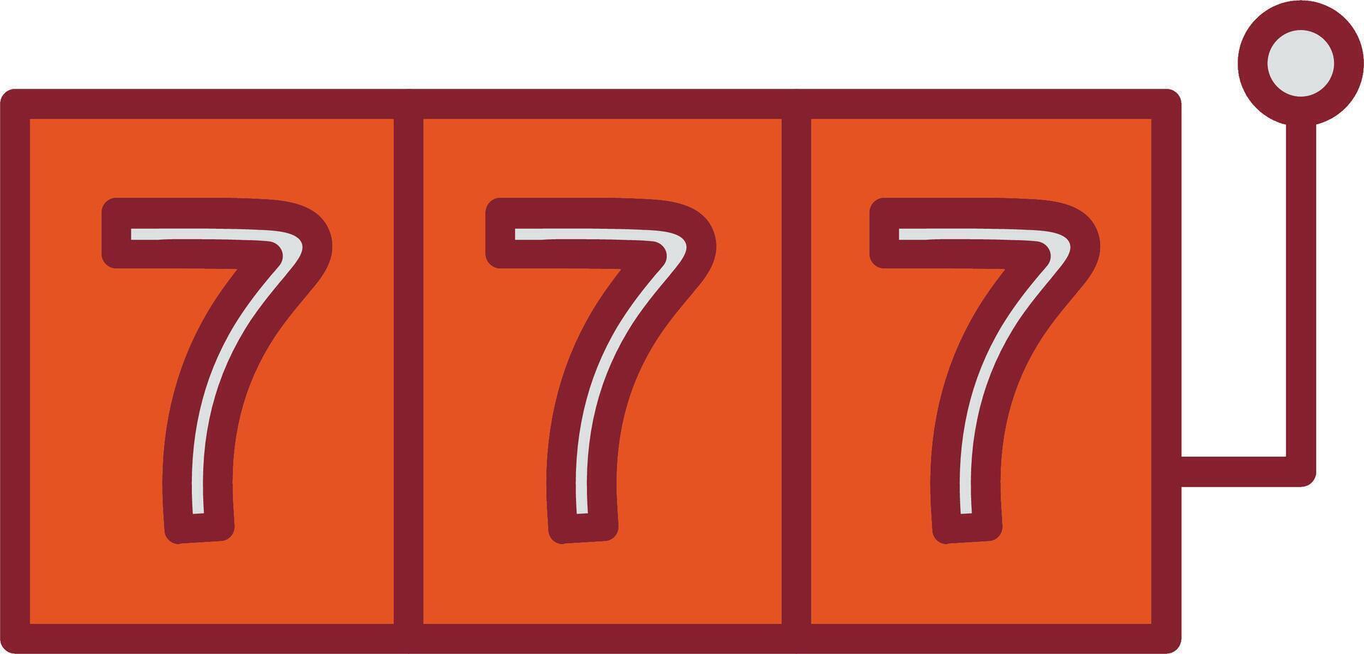 Slot Machine with Sevens Vector Icon