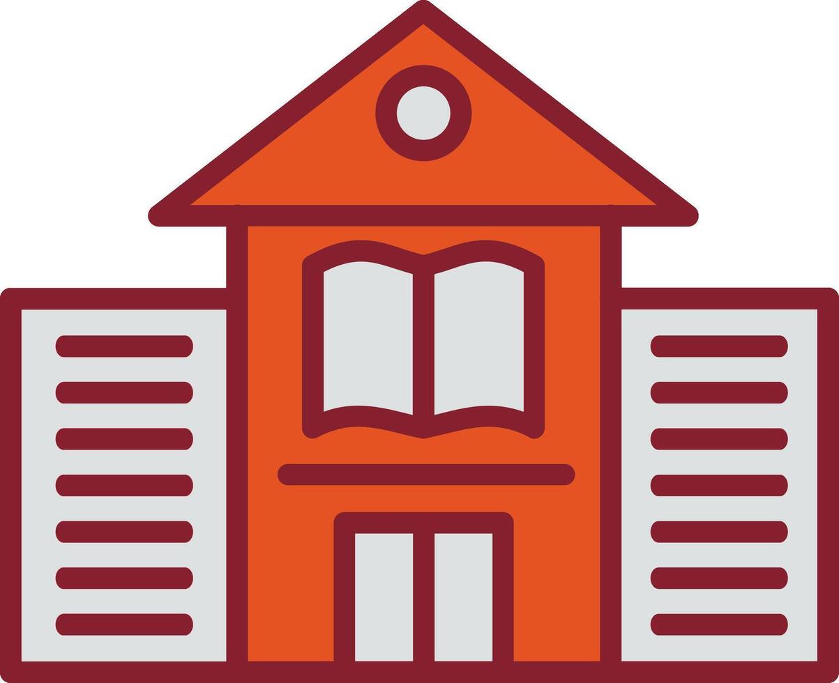 icono de vector de edificio de biblioteca