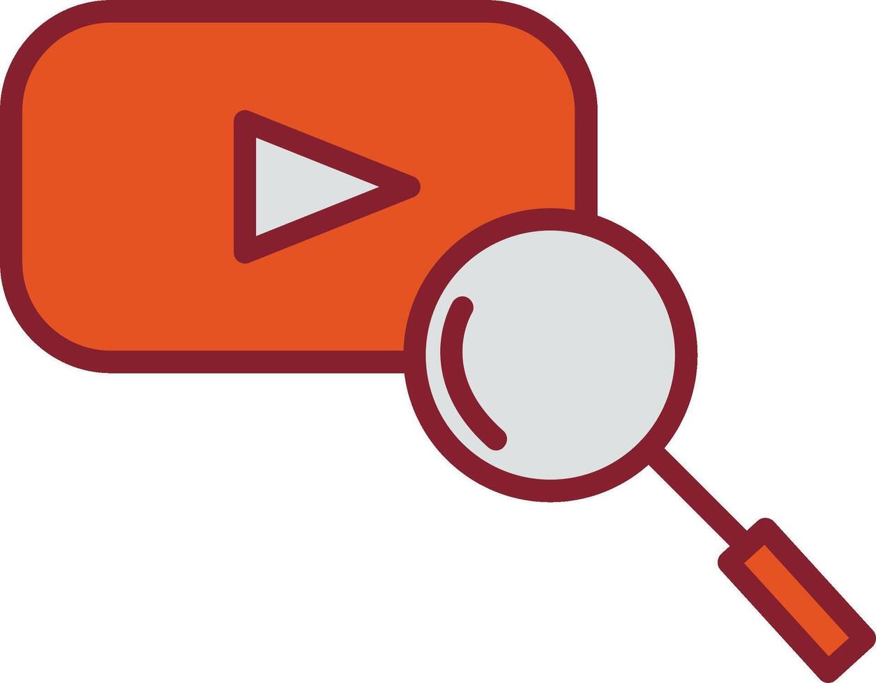 YouTube Search Vector Icon