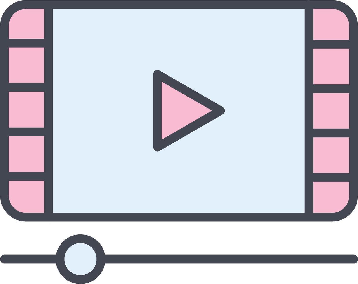vídeo y animación vector icono