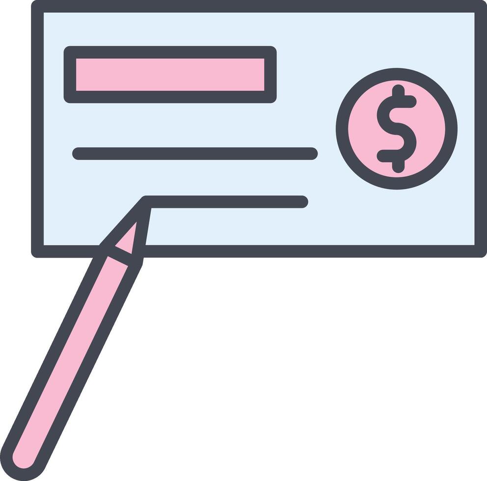 Write Cheque Vector Icon