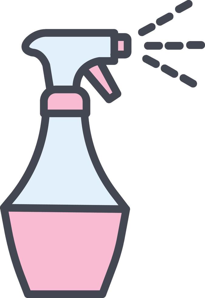 Water Spray Bottle Vector Icon