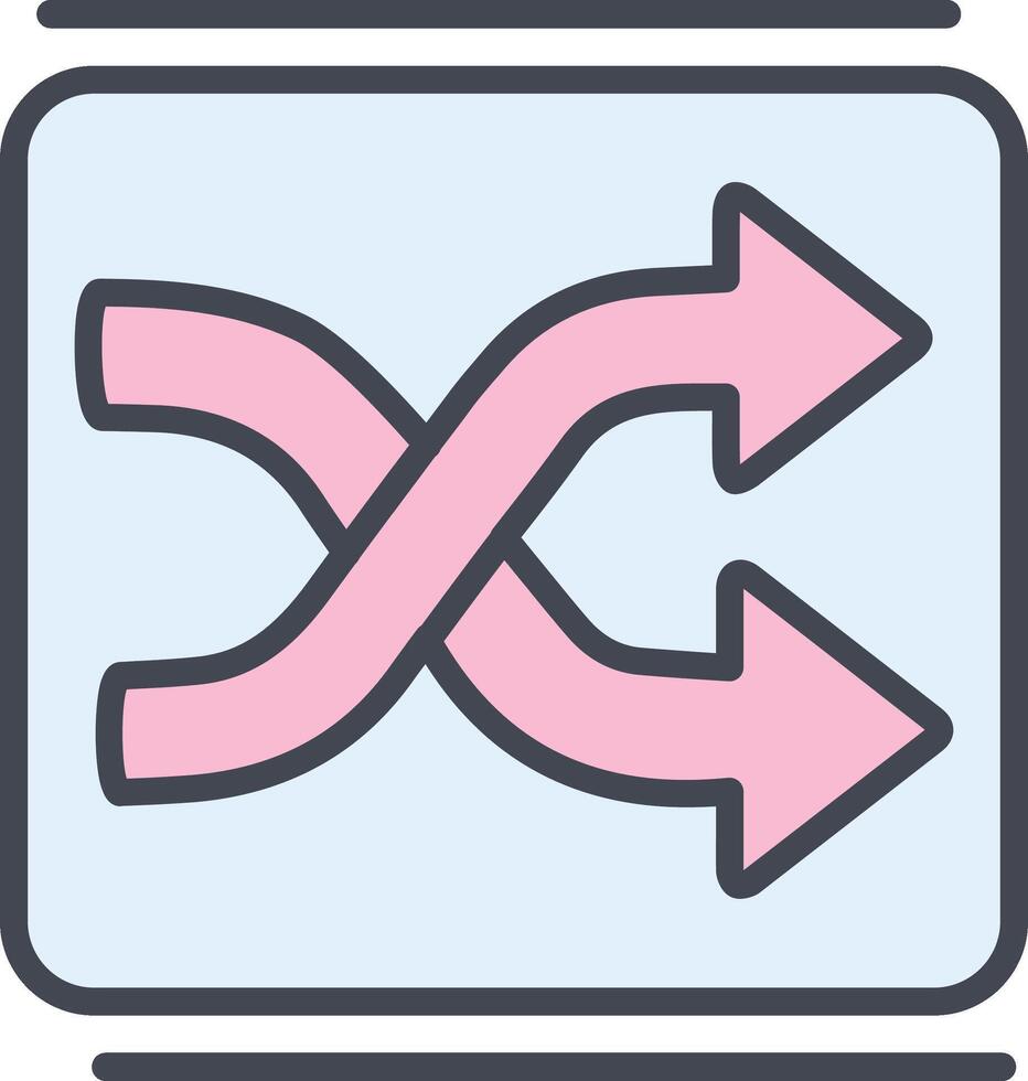 Shuffle Vector Icon