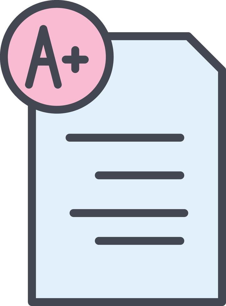 Graded Paper Vector Icon