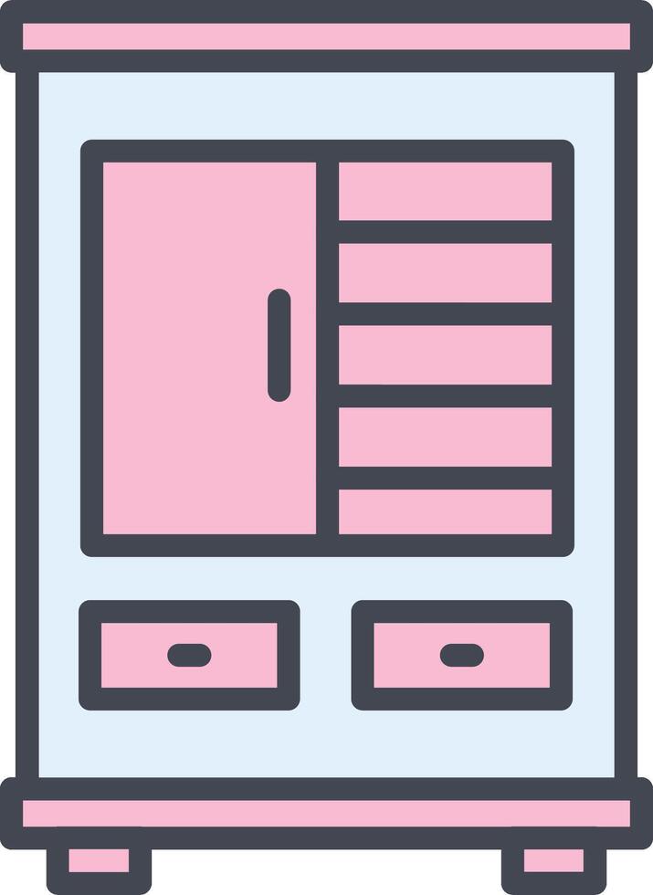 Shelves Cabinet Vector Icon
