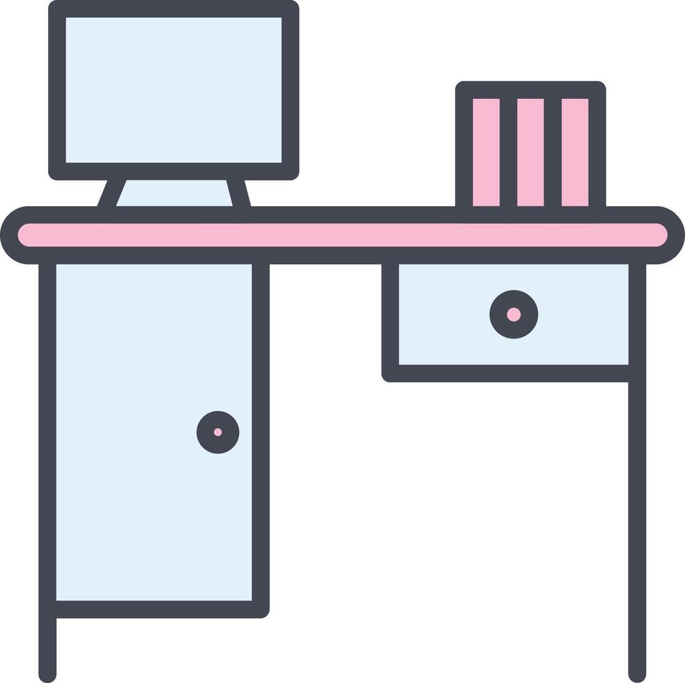 icono de vector de mesa de trabajo